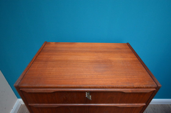 Image 1 of Vintage teak high chest of drawers