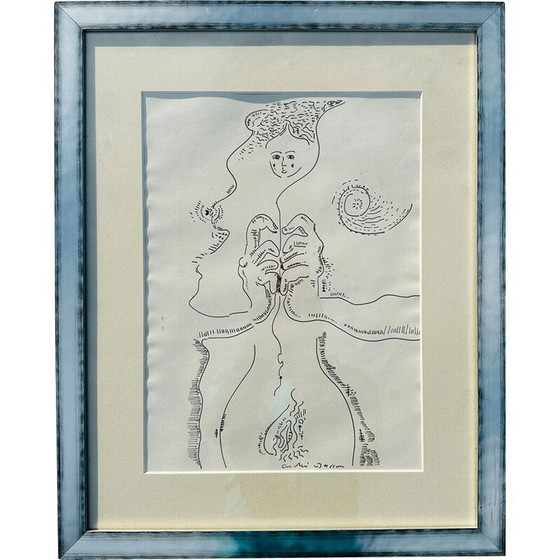 Image 1 of Vintage lithograph "Le Fil d'Ariane" by André Masson, France 1970