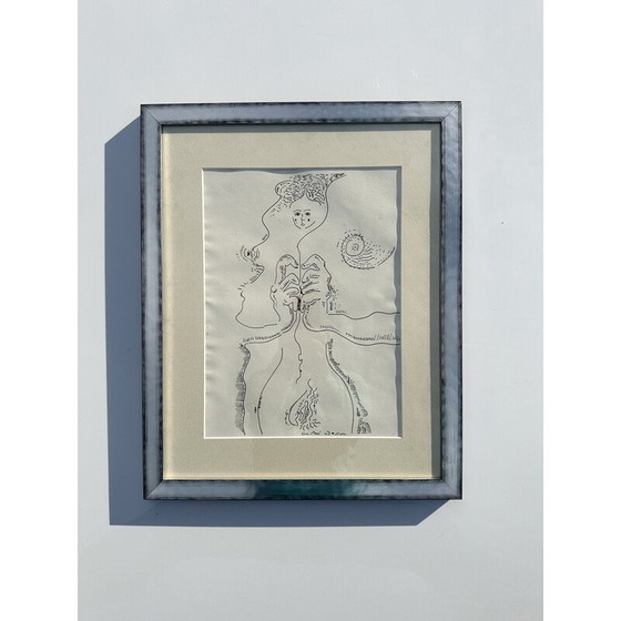 Image 1 of Vintage lithograph "Le Fil d'Ariane" by André Masson, France 1970
