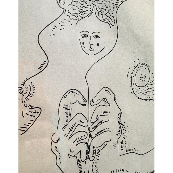 Image 1 of Vintage lithograph "Le Fil d'Ariane" by André Masson, France 1970