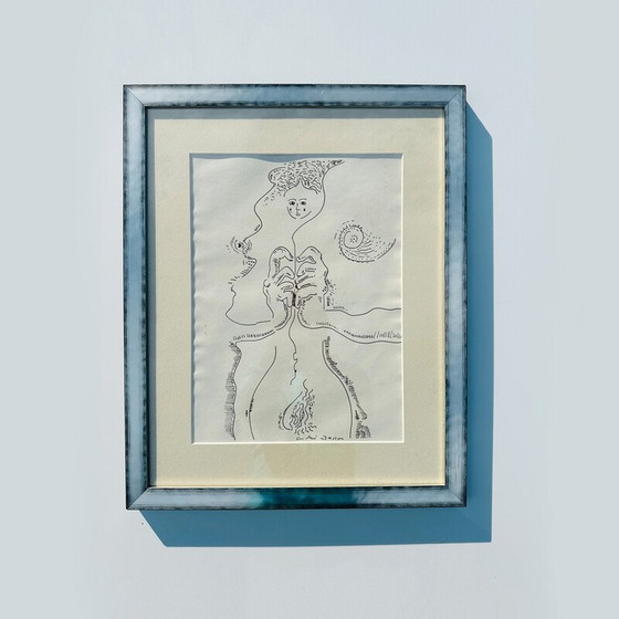 Image 1 of Vintage lithograph "Le Fil d'Ariane" by André Masson, France 1970