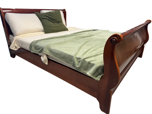 Vintage Double Bed Of Oak