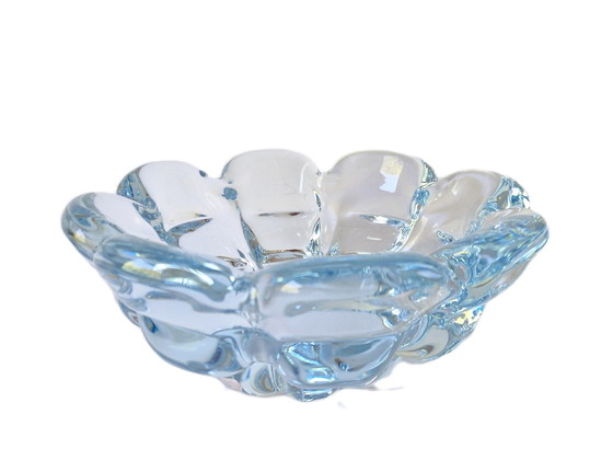 Image 1 of Orrefors - Large Ice Blue Bowl By Nils Landberg - 3449 Grams