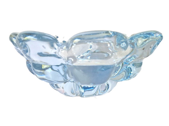 Image 1 of Orrefors - Large Ice Blue Bowl By Nils Landberg - 3449 Grams