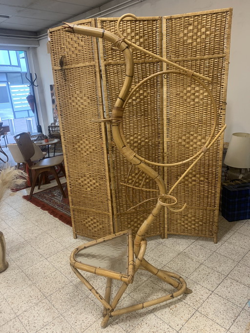 Plant Hose Rattan Plant Stand Rohé Years 60s