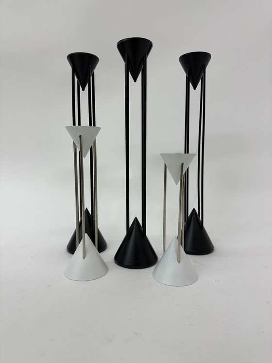 Image 1 of Set of 5 candlesticks minimalist design by Markus Borgend