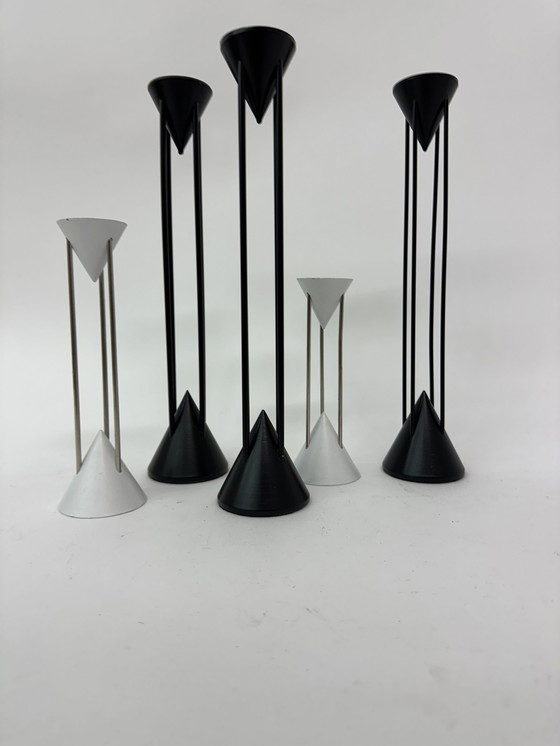 Image 1 of Set of 5 candlesticks minimalist design by Markus Borgend