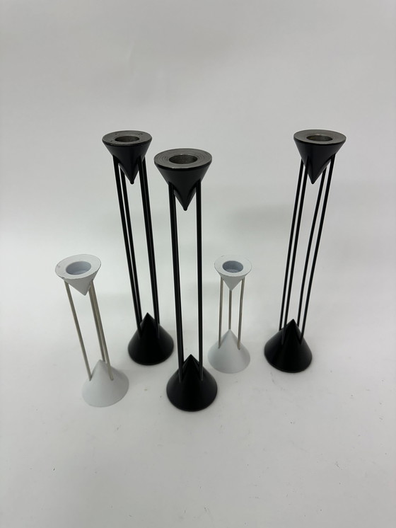 Image 1 of Set of 5 candlesticks minimalist design by Markus Borgend