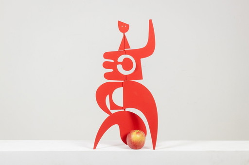 Antonine De Saint Pierre. Anna" red sculpture. Contemporary.