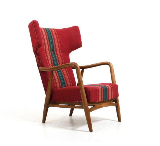 Image 1 of Wingback Lounge Chair by Eva & Nils Koppel for Slagelse Møbelværk, 1947