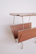 Vintage lectern with side table