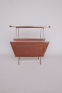 Vintage lectern with side table