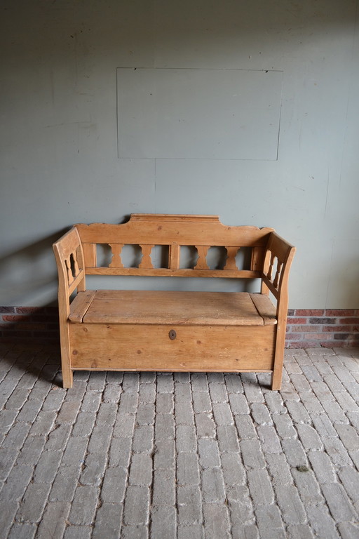 Antique Pine Flap Bench