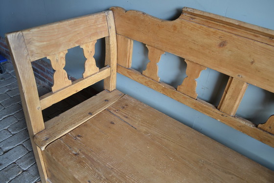 Image 1 of Antique Pine Flap Bench