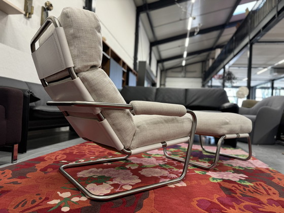 Image 1 of Gelderland 601 Mr. Oberman Armchair With Footstool White