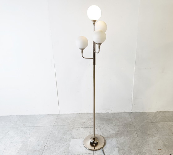 Image 1 of Lampada da terra vintage sciolari cromata, anni '70, Italia