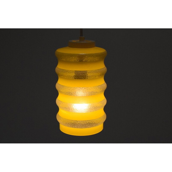 Image 1 of Lampada a sospensione in vetro vintage, Cecoslovacchia 1960