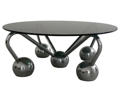 Vintage SpaceAge coffee table – salontafels, Glass, Italian Design