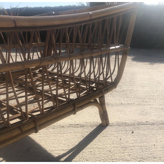 Image 1 of Vintage rattan bed