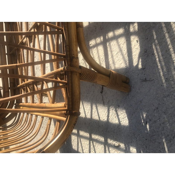 Image 1 of Vintage rattan bed