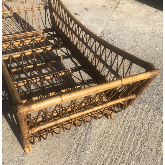 Image 1 of Vintage rattan bed