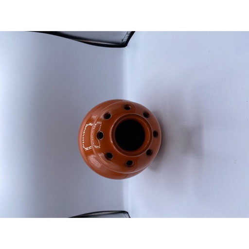 Florero vintage de cerámica esmaltada de Caumont Potier