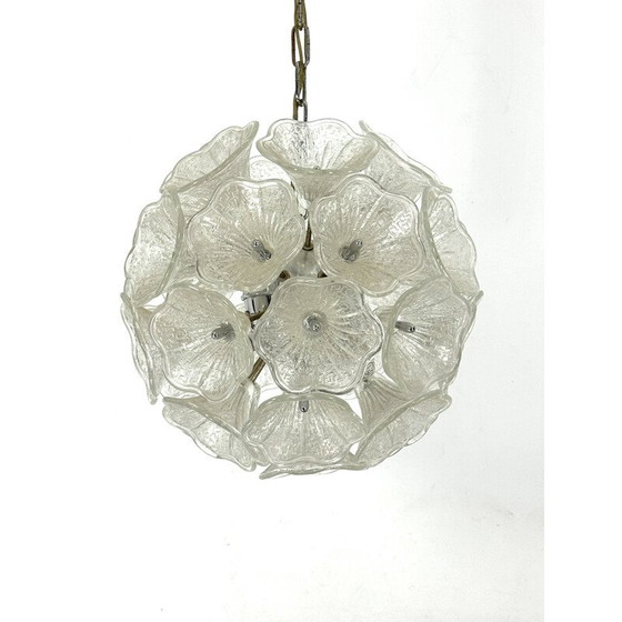 Image 1 of Vintage Murano glass flower glass, Italy 1970