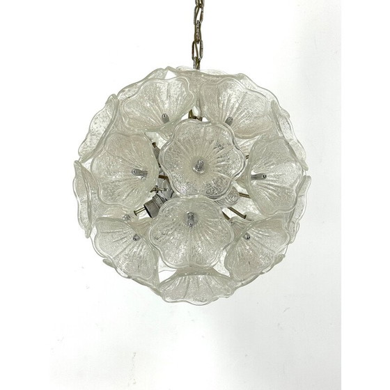 Image 1 of Vintage Murano glass flower glass, Italy 1970