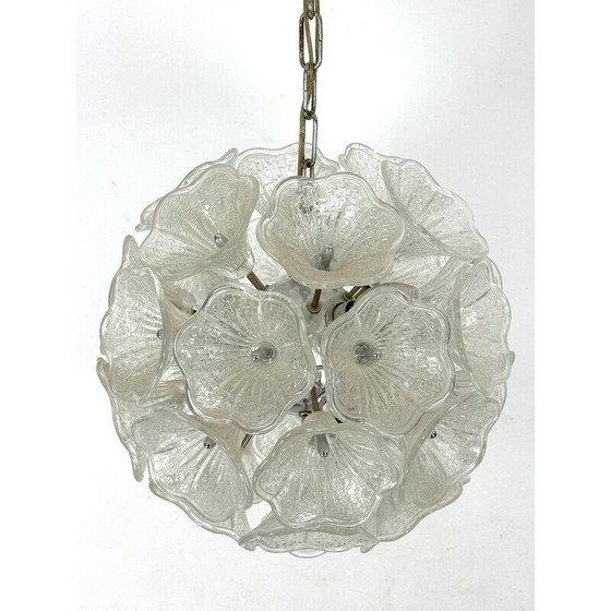 Image 1 of Vintage Murano glass flower glass, Italy 1970