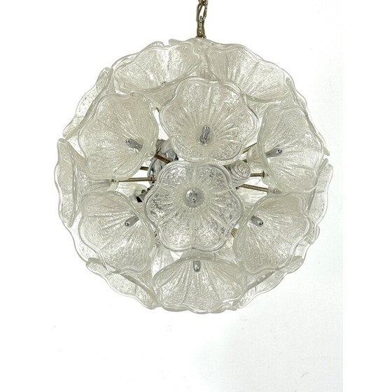 Image 1 of Vintage Murano glass flower glass, Italy 1970