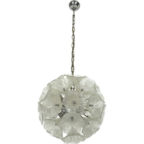 Image 1 of Vintage Murano glass flower glass, Italy 1970