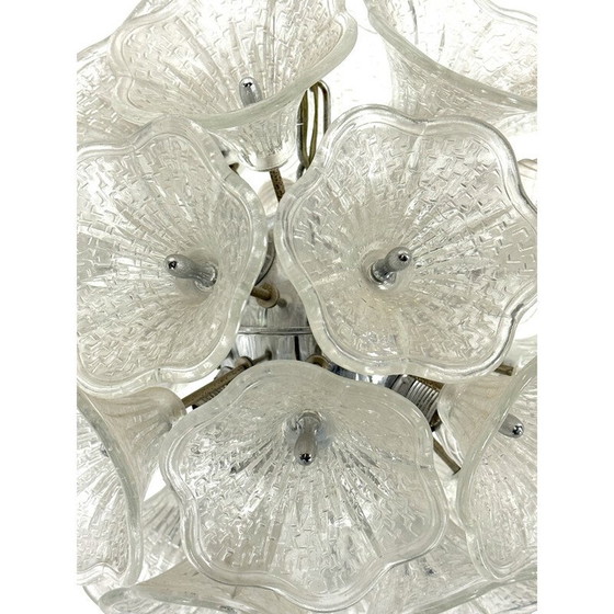 Image 1 of Vintage Murano glass flower glass, Italy 1970