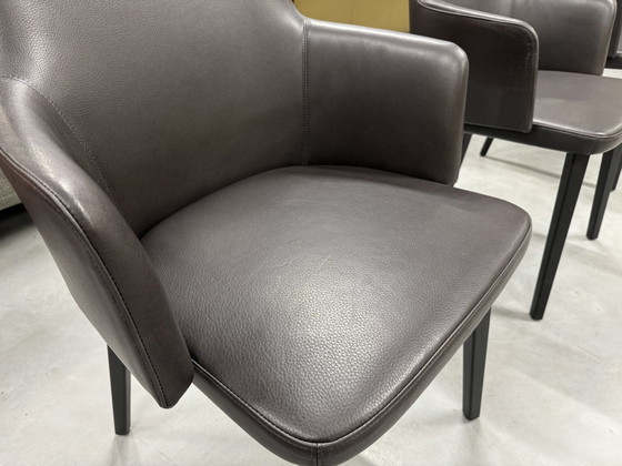 Image 1 of 4 Montis Back me up chairs brown leather