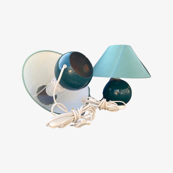 Image 1 of Set of 2 Green Danish Design Table Lights