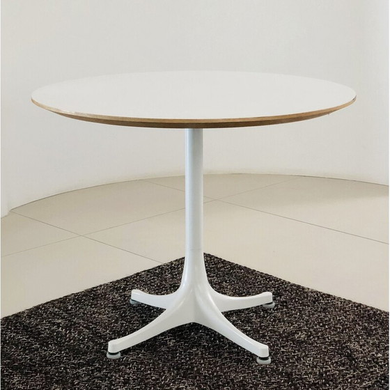 Image 1 of Vintage coffee table model 5452 in white laminate and aluminum by George Nelson for Herman Miller, USA 1960