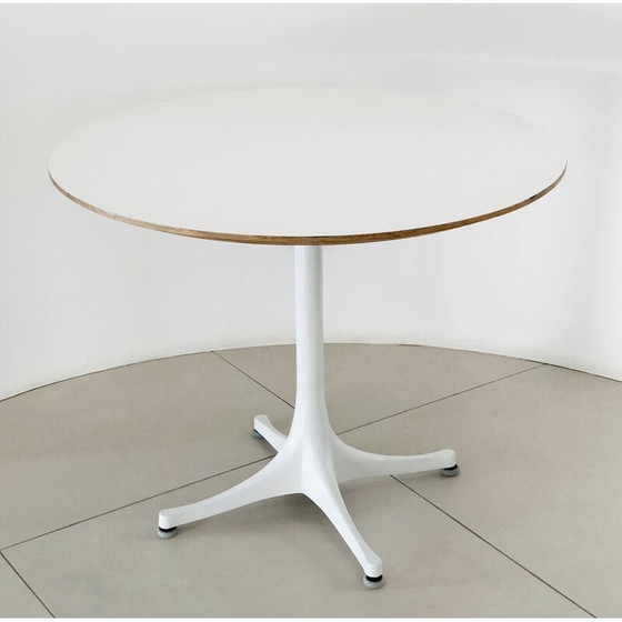 Image 1 of Vintage coffee table model 5452 in white laminate and aluminum by George Nelson for Herman Miller, USA 1960