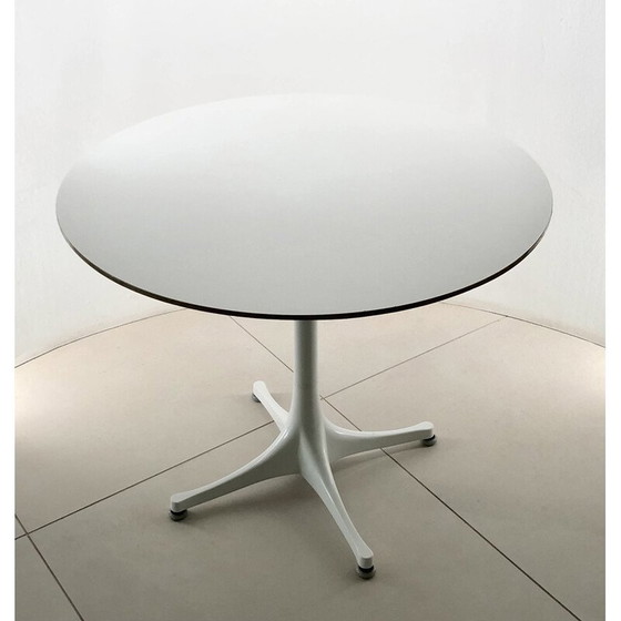 Image 1 of Vintage coffee table model 5452 in white laminate and aluminum by George Nelson for Herman Miller, USA 1960
