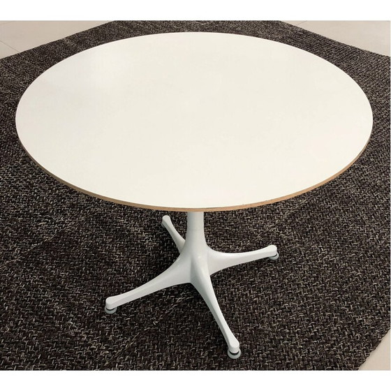 Image 1 of Vintage coffee table model 5452 in white laminate and aluminum by George Nelson for Herman Miller, USA 1960