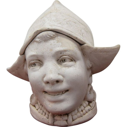 Vintage bust of an unknown woman by Georg Klimt, 1915