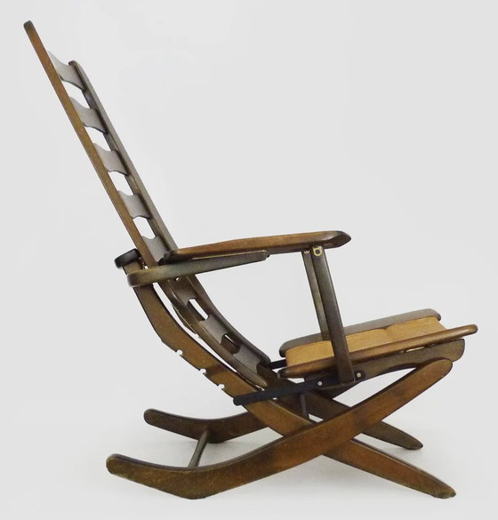 Image 1 of Pair De Fauteuil Transat Chaise Relax Triconfort France, Vintage,