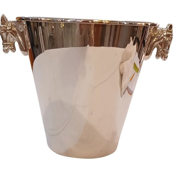 Image 1 of Vintage silver metal ice bucket by Jordan Sheffield, England