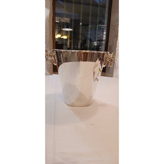 Image 1 of Vintage silver metal ice bucket by Jordan Sheffield, England