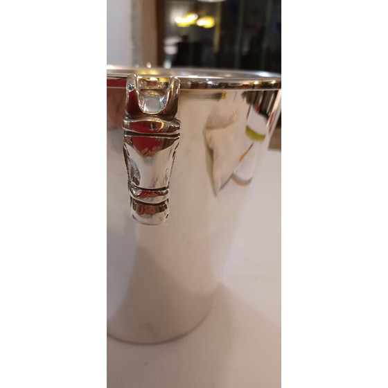 Image 1 of Vintage silver metal ice bucket by Jordan Sheffield, England