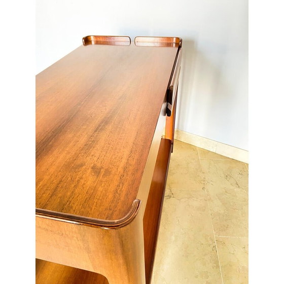 Image 1 of Vintage walnut coffee table with two drawers, Italy 1970