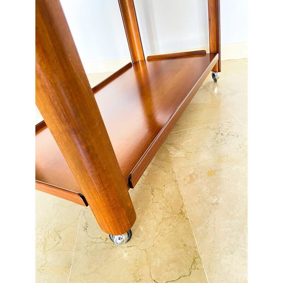 Image 1 of Vintage walnut coffee table with two drawers, Italy 1970