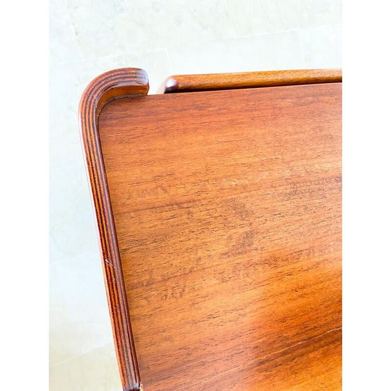 Image 1 of Vintage walnut coffee table with two drawers, Italy 1970