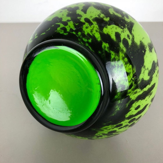 Image 1 of Large vintage Green Pop Art Opaline Florence Vase Italy 1970s
