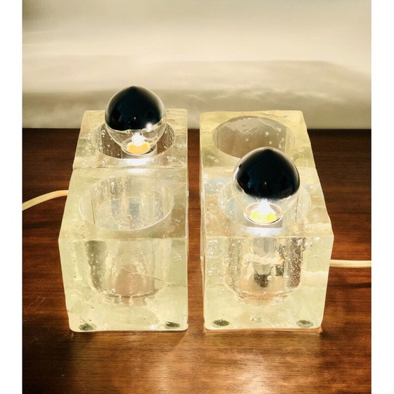 Image 1 of Lampada da tavolo vintage in vetro di Murano, Italia anni '60