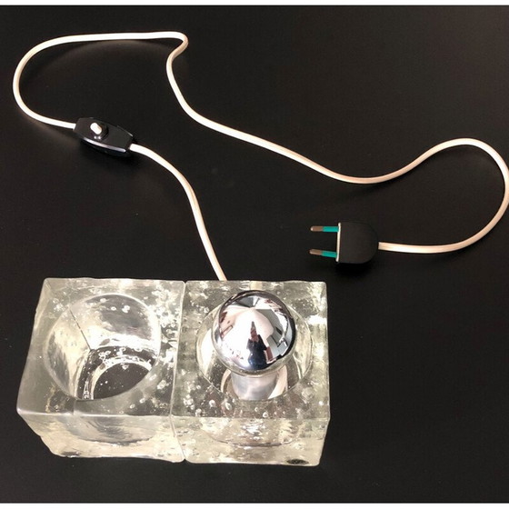 Image 1 of Lampada da tavolo vintage in vetro di Murano, Italia anni '60