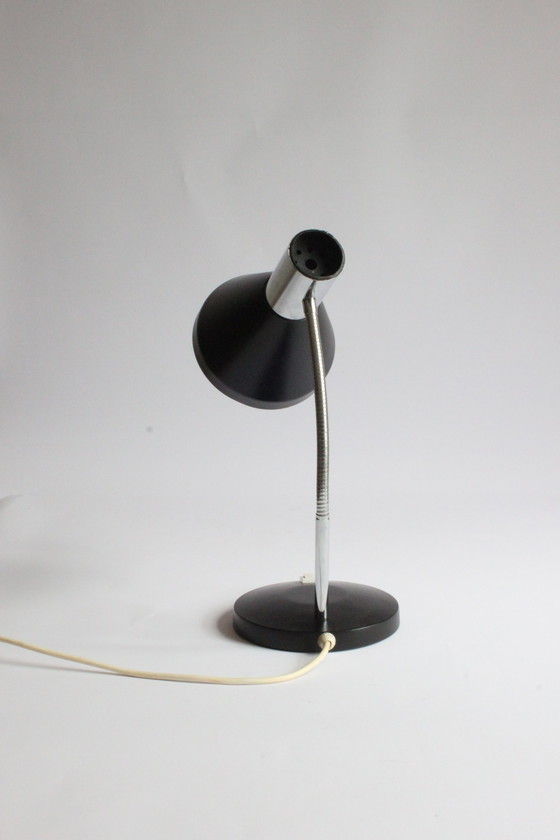 Image 1 of Chrome gooseneck desk lamp, 1960s.